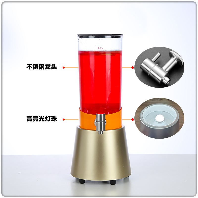 Xinyuan Cannon de cerveza de barril con grifo Contenedor de barril de Cola de 3L Cannon de barril luminoso Barra de barril de cerveza de red de 3 litros dedicado