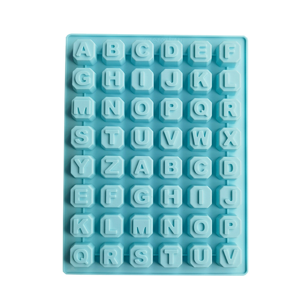 Teclado 190 letras molde de silicona pastel helado pudín molde de postre jabón utensilios