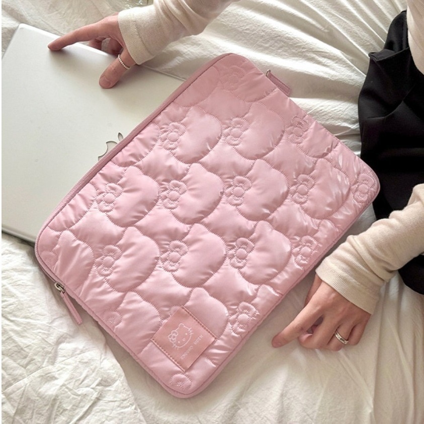 Korean Ins-Style Cartoon Pink Cat Huawei Apple Lenovo Universal 13inch Tablet Computer Case Inner Sleeve