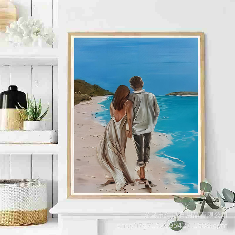 Nueva pintura diamante bricolaje Día de San Valentín conjunto romántico diamante completo ladrillo pintura Cruz puntada pintura decorativa transfronteriza fábrica al por mayor