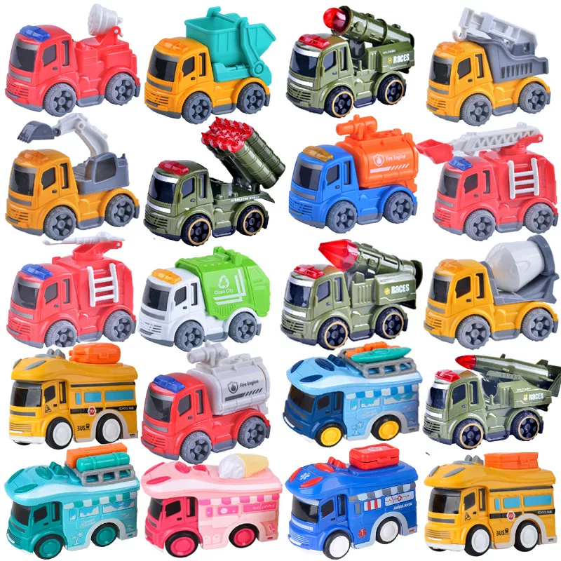 Детская инерционная мультяшная toy машина для мальчиков и девочек, набор, подарочная коробка, инерционная машина, пожарная машина