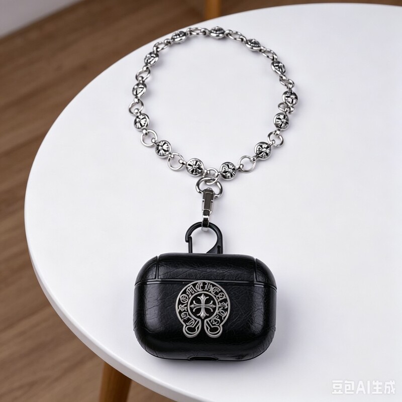 Fashionable Three-Dimensional Chrome Hearts Protective Case for AirPods Pro 2Nd Generation, Leather Hard Case for Apple Bluetooth Earphones 3Rd Generation Fashionable Three-Dimensional Chrome Hearts Protective Case for AirPods Pro 2Nd Generation, Leather Hard Case for Apple Bluetooth Earphones 3Rd Generation