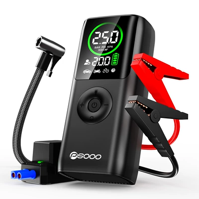 Amazon Car Emergency Jump Starter and Air Compressor All-in-One Device for Vehicle Emergency Multi-Function Power Bank and Air Pump (Hava nasosu) - ps-215-deluxe-edition-all-in-one-starter-and-charger-12v6000mah-smart-battery-clamp-storage-bag