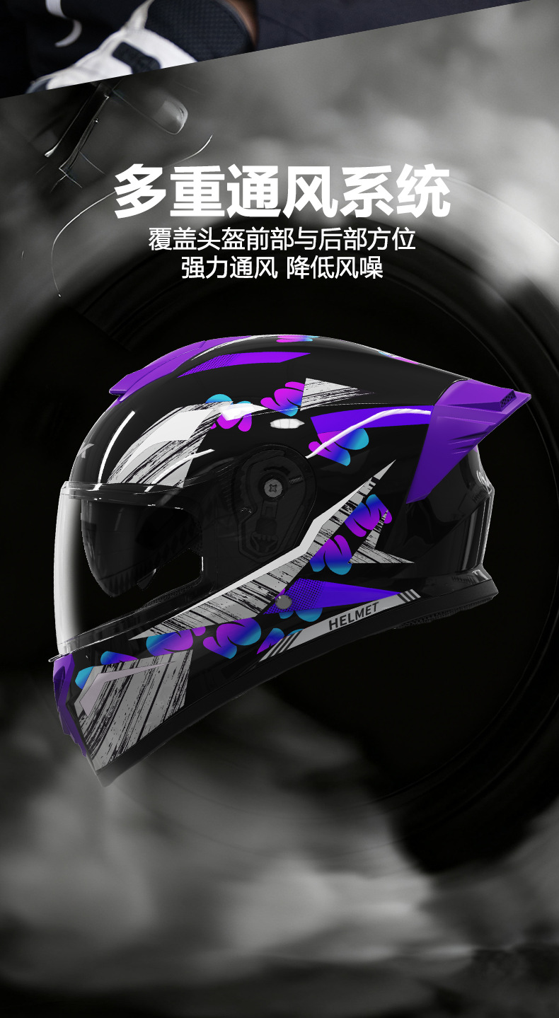 3C/Dot Certified Motorcycle Helmets for Men and Women, Warm All-Season Motorcycle Full-Face Helmets, Electric Vehicle Winter Cycling Half Helmets