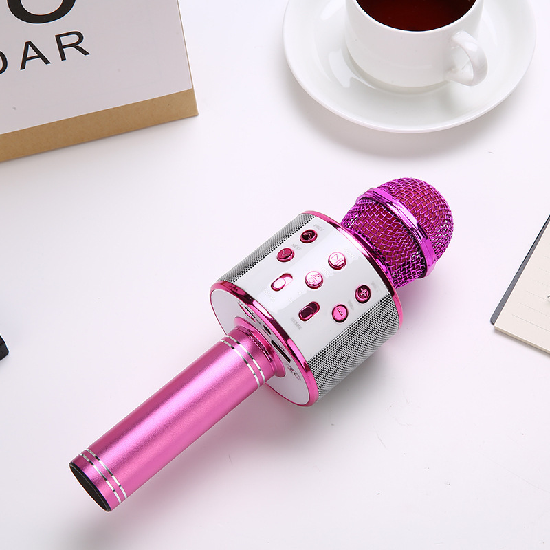 クロスボーダーws858携帯電話k歌宝カラオケ無線bluetoothコンデンサマイク児童歌マイク音響一体|undefined