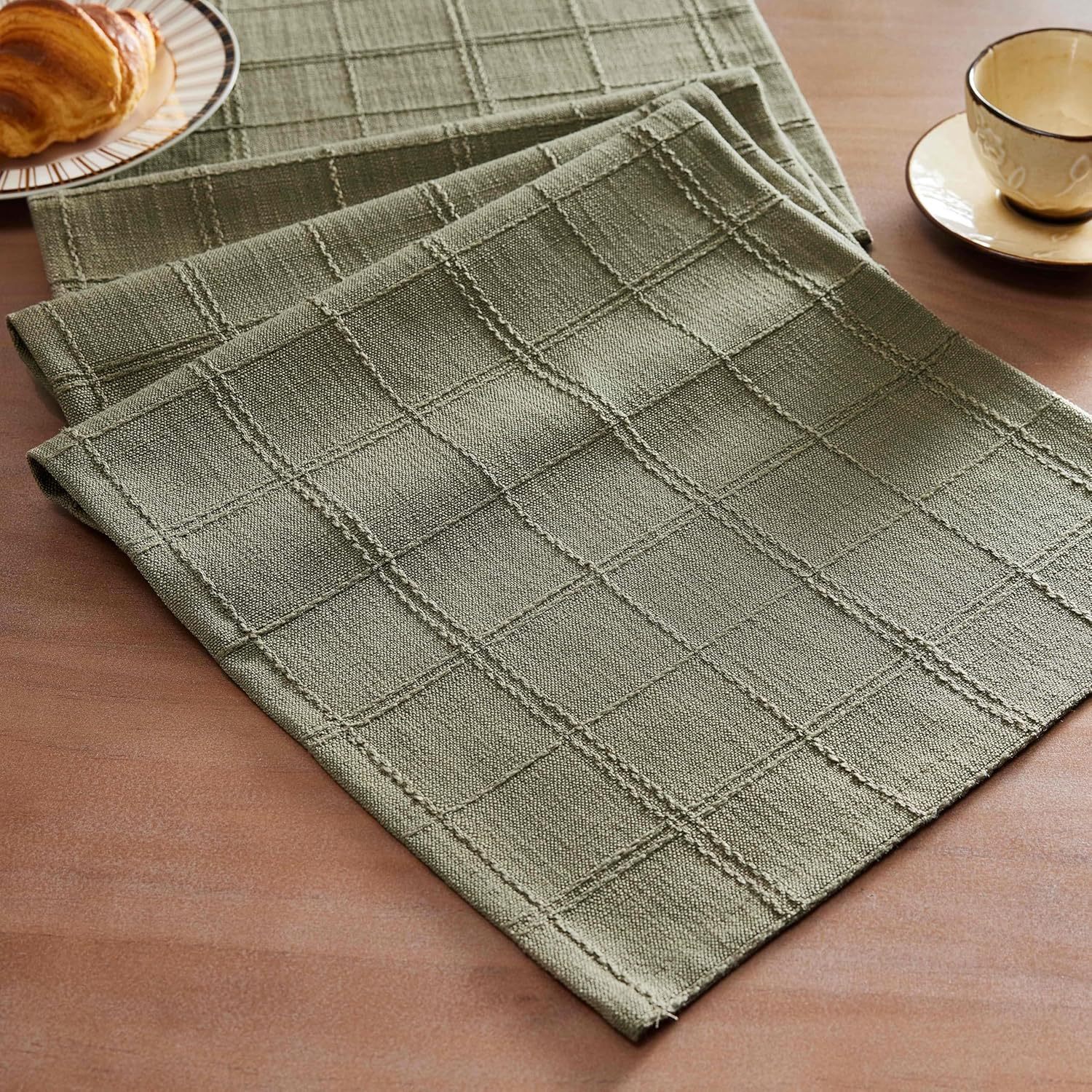 Bandera de mesa Jacquard de estilo algodón y lino estricto espesar tela de mesa de reunión rectangular cubierta alta sensación de venta en caliente transfronteriza bandera de mesa image 11