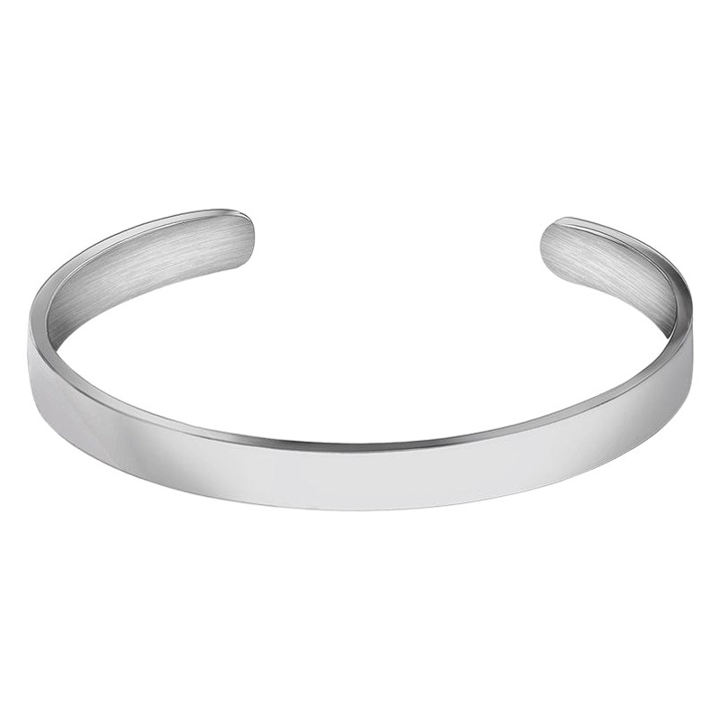 Pulsera abierta de plata diy para hombres de acero inoxidable transfronterizo letras inspiradoras KEEPFUCKING pulsera de moda para hombres al por mayor