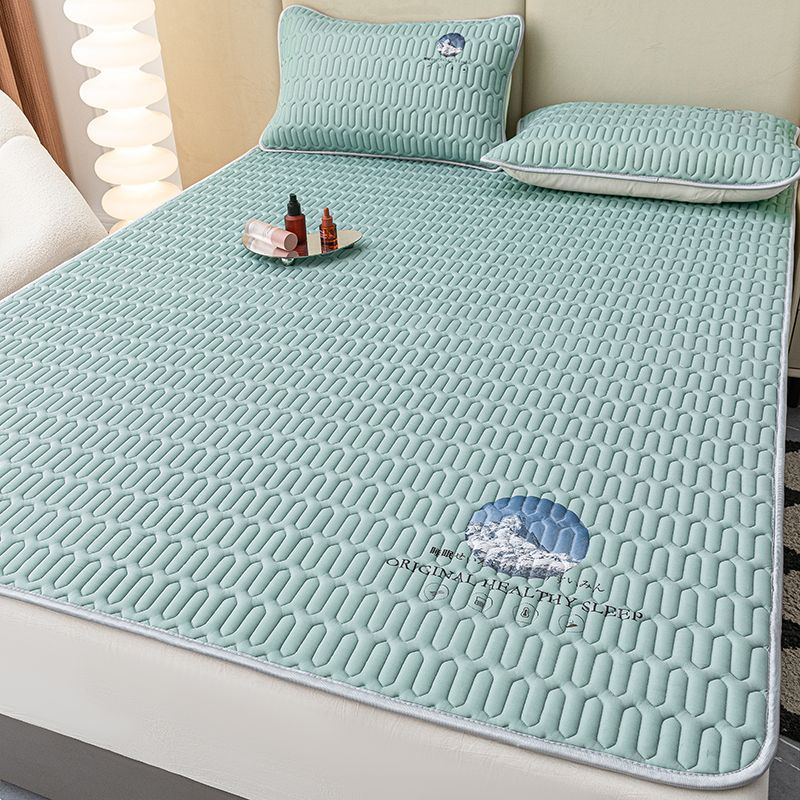 Sombrilla de cama fresca, alfombra de enfriamiento de verano para el hogar, sábana de seda de hielo de verano, sábana de cama, alfombra de aire acondicionado lavable para dormitorio
