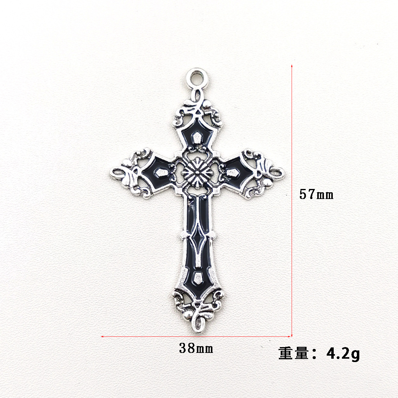 アクセサリーアクセサリーレトロ古銀古藤模様十字男性アクセサリー服飾セーターチェーン卸売り