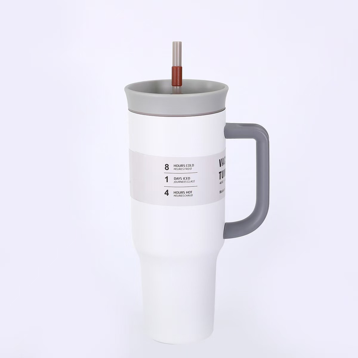 Cross-border 40oz taza de hielo de paja de gran capacidad 304 taza de aislamiento térmico de acero inoxidable mango portátil al aire libre taza de automóvil