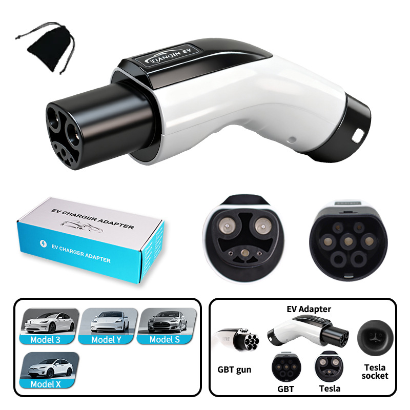 充电桩转换头gbt to tesla国标转特斯拉转接头新能源电动汽车220v
