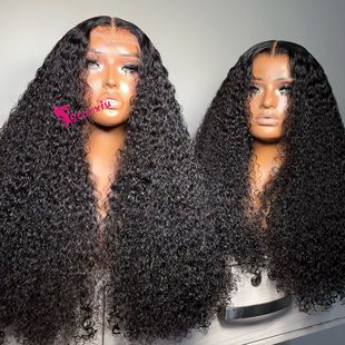 Raw Hairwigs250%Density Jerry Curly Human Hair Full Lace Wig