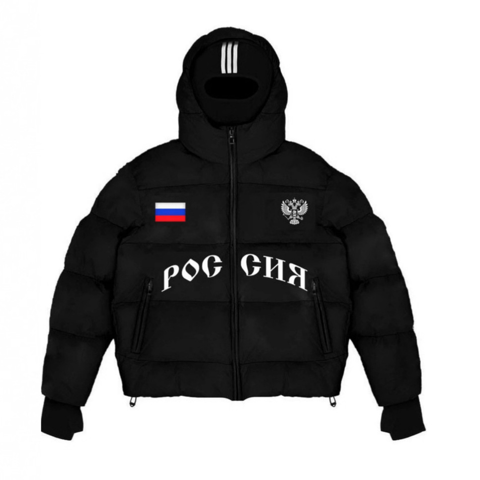 2025俄罗斯新款双帽面罩棉服户外夹棉棉袄夹克跨境外贸男女同款