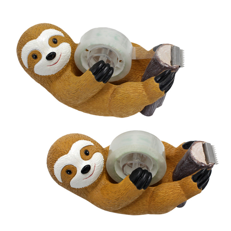  new sloth tape machine floor glue seat cartoon resin tape tearing device tape cutter tape seat 