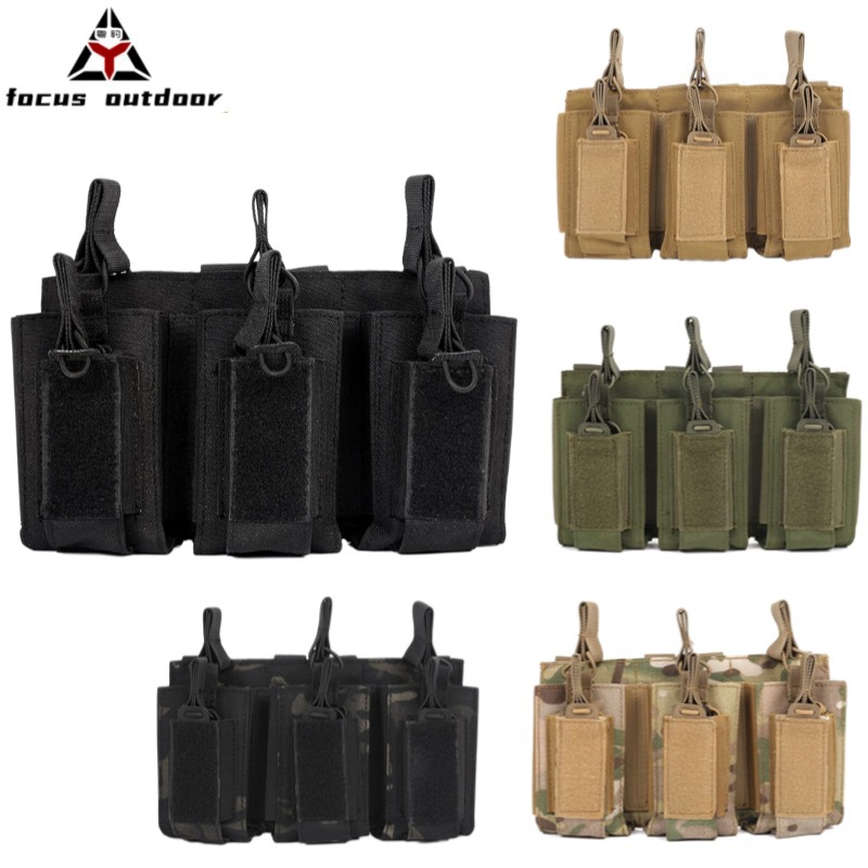 Venta caliente táctico para niños y madres triple bolso colgante chaleco de campo bolso de bala accesorios multifuncionales bolso de chaleco táctico en stock