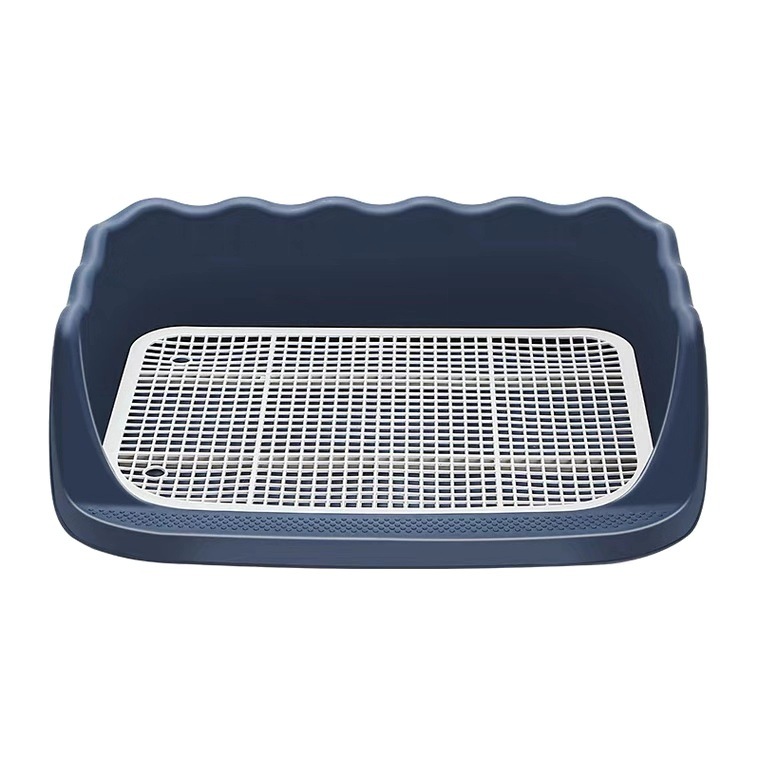 High Fence Pet Dog Toilet Mesh Poop Bowl Large Size Dog Litter Box For Dogs_voghion.com