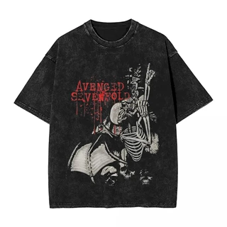 Avenged Sevenfold T Shirts Hip Hop Washed Cotton T-Shirt Vin