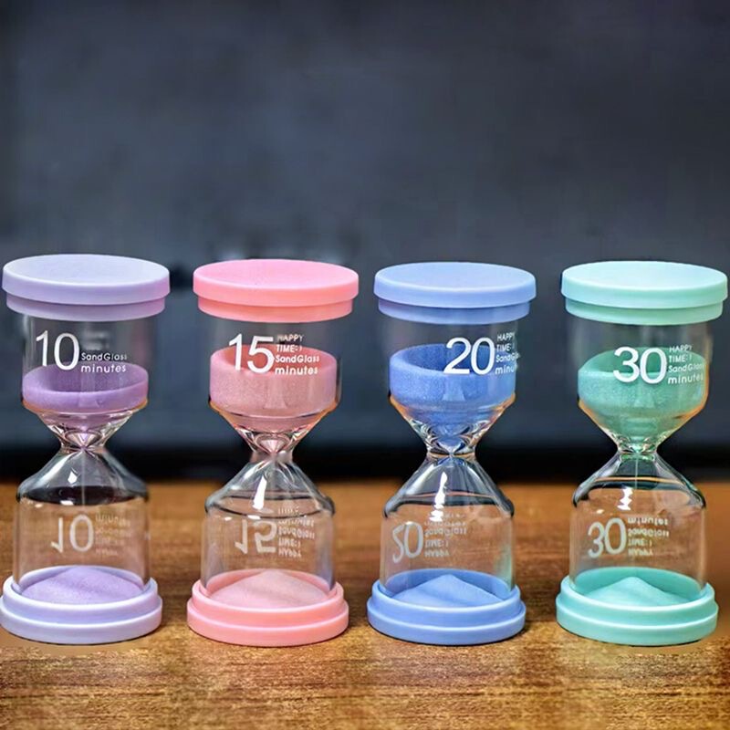 Timer hourglass anti-fall children student management time device hourglass Macaron minute timer quicksand ornaments