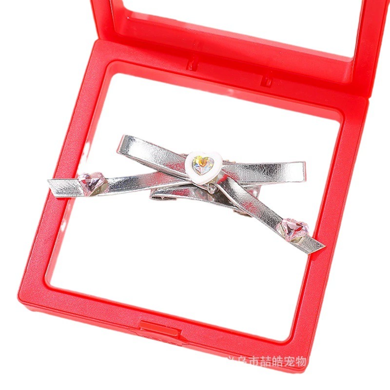 Оригинальный интернет-знаменитости сладкие крутые специи стиль головной убор для собак Pet BB клип шпилька для домашних животных Ювелирные изделия Мальтийская шпилька