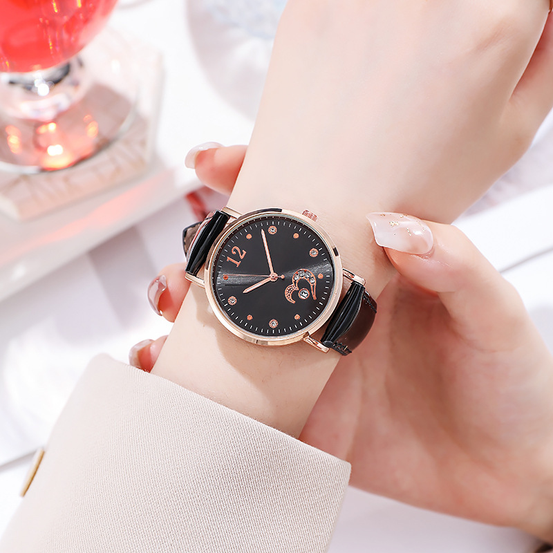 Glow Fashion Night Love Coloré Anglais Femmes Diamant Incrusté Calendrier Réseau Rouge Ventes Montre_voghion.com