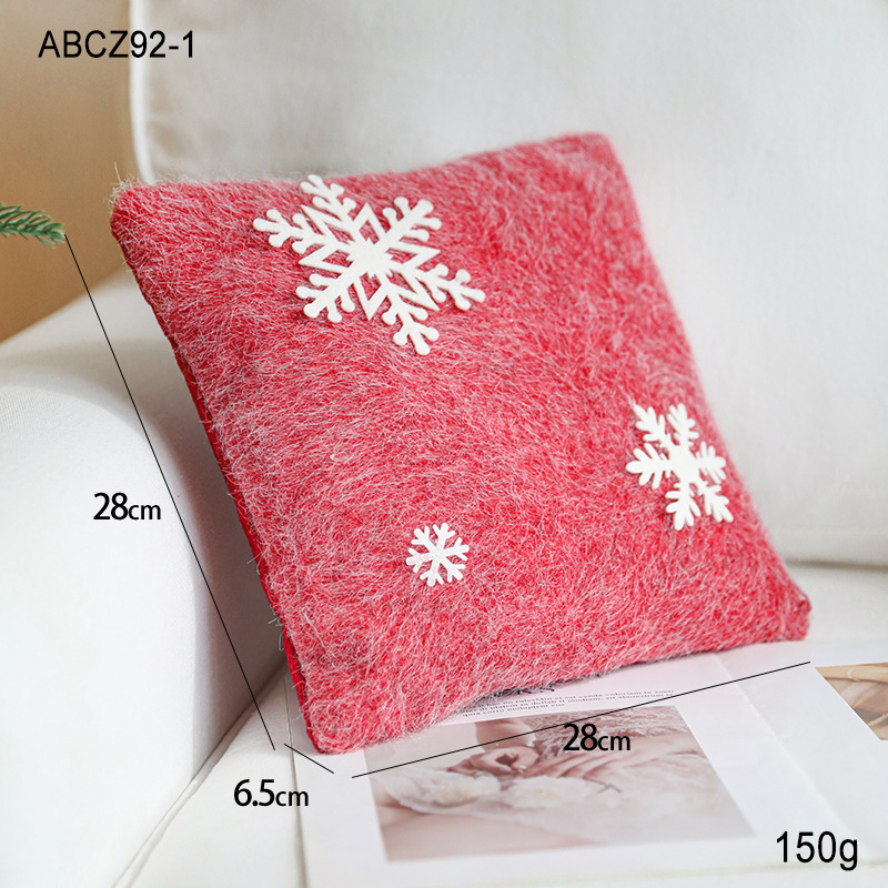 Navidad almohada roja almohada de nieve almohada de la sala de estar sofá respaldo decoración almohada de Navidad cojín de cabecera adornos