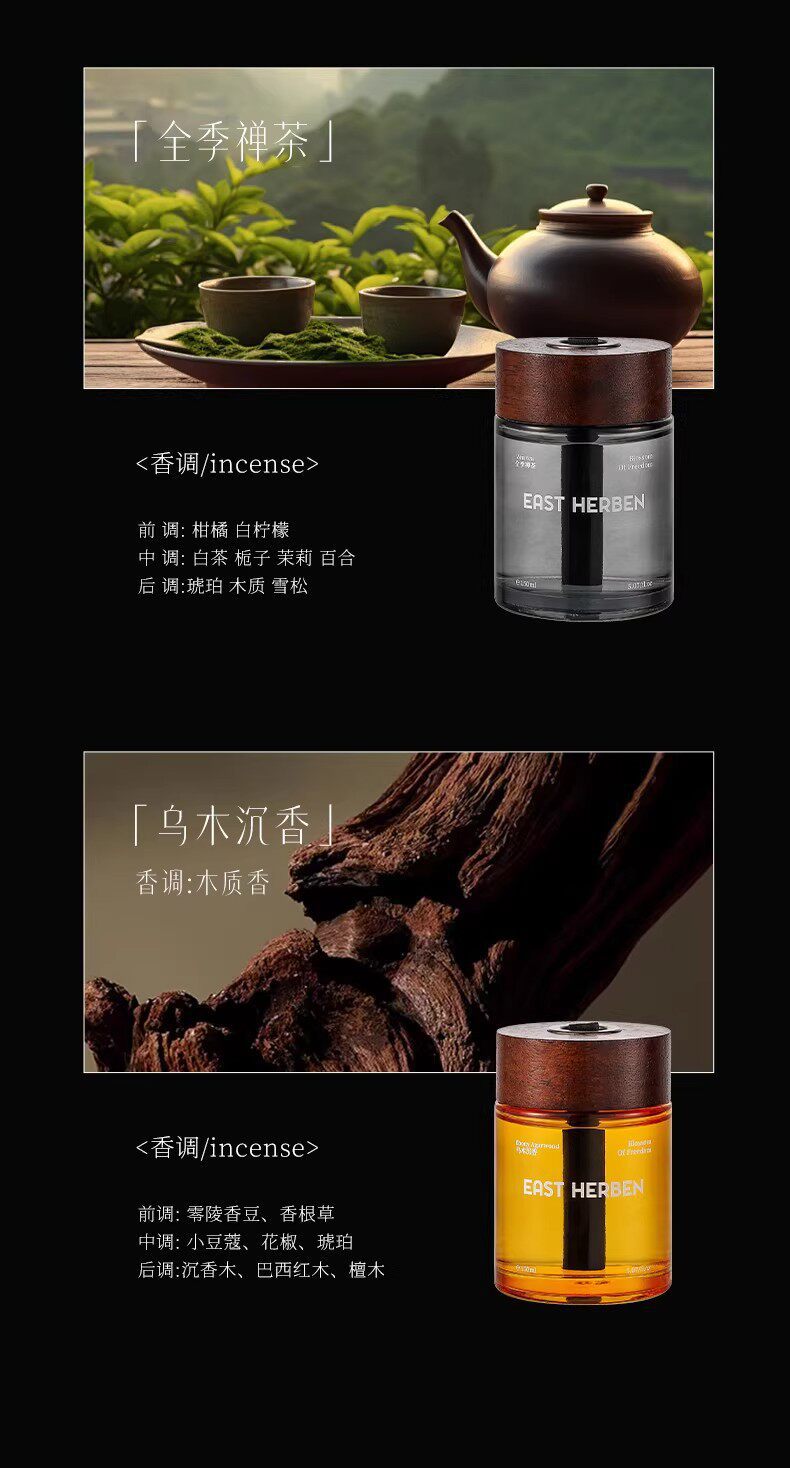 Car Air Freshener: All-Season Hotel Zen Tea Scent Car Fragrance, High-End Car Interior Light Perfume with Long-Lasting Fragrance