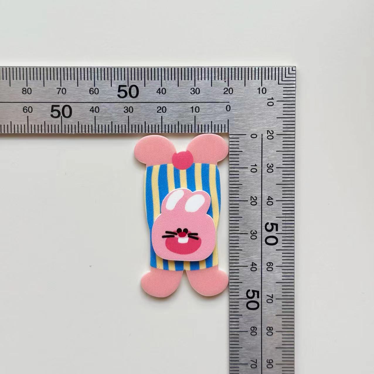 아빠 스타일 [파란색과 노란색 줄무늬 핑크 토끼]