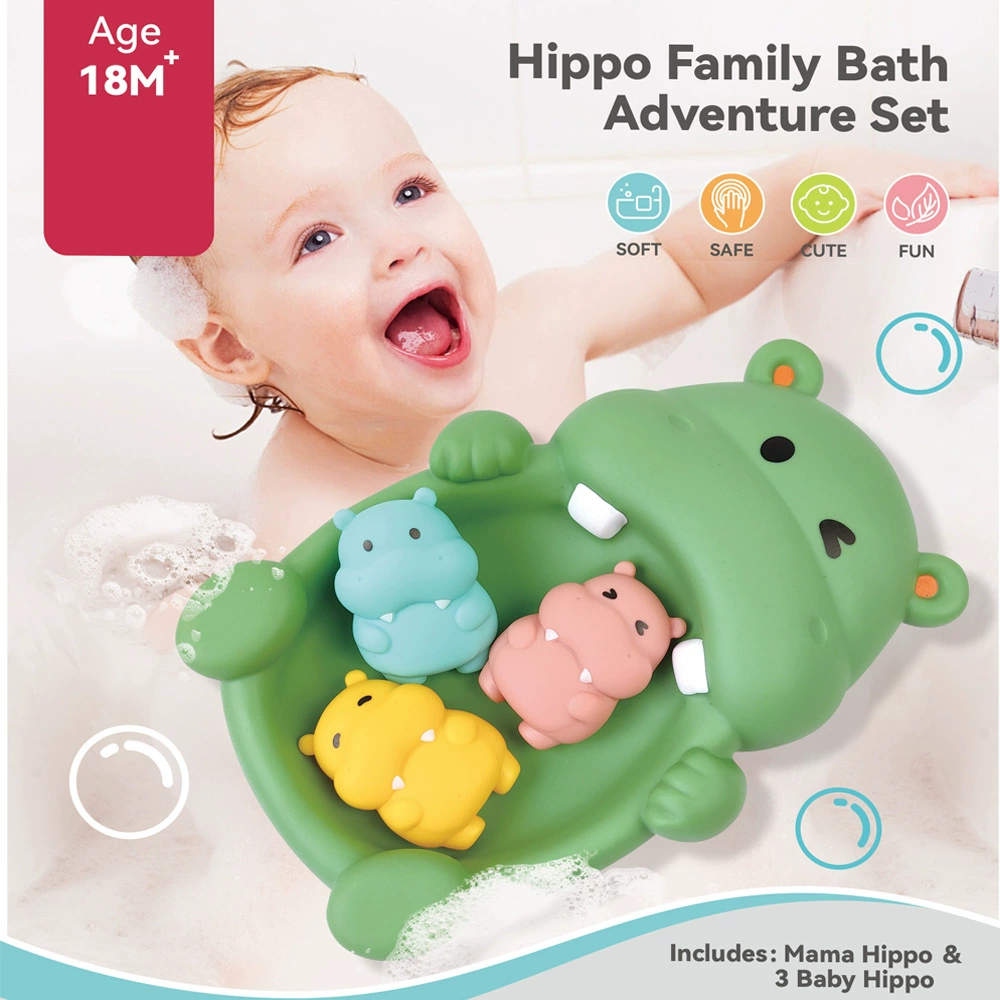 Toy for bath play in water for baby, (Cross-border trading), hippo, wholesale