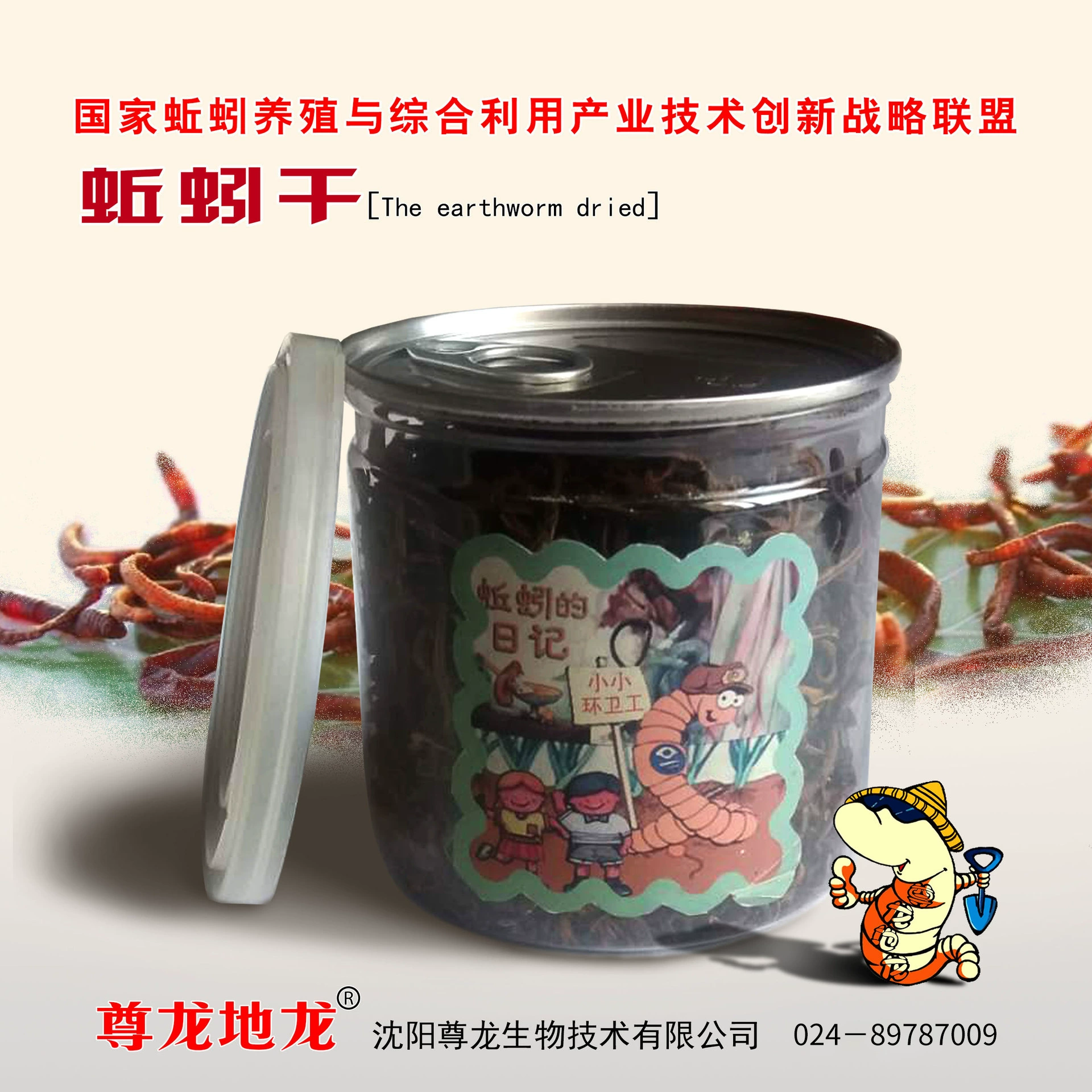 Дождевой червь Сухая оптовая продажа консервированных дождевой червь Сухая рыбная приманка