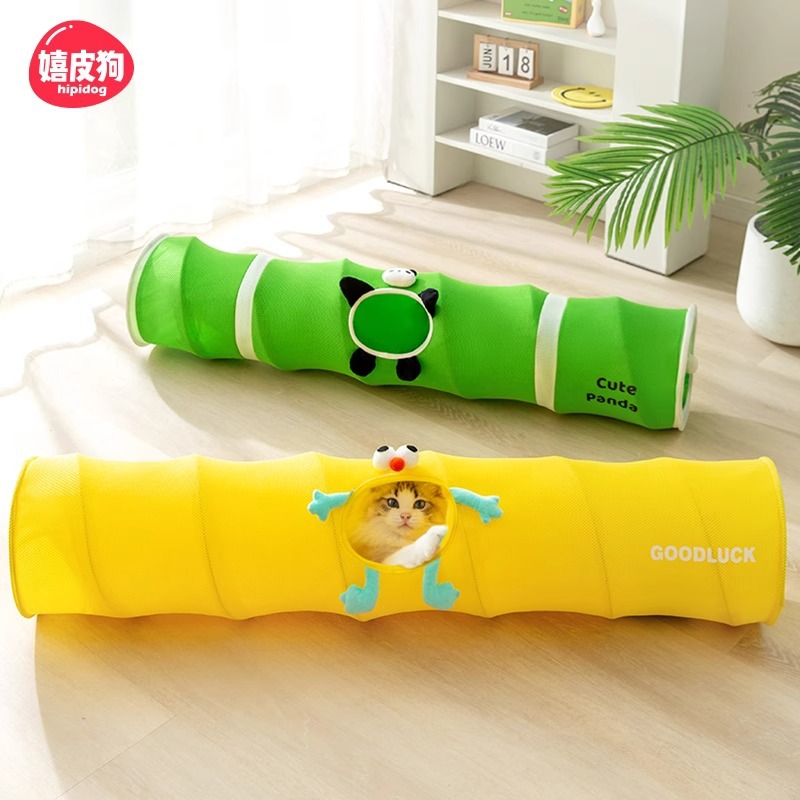 Juguetes para gatos transfronterizos, jaula de rodadura, sándwich para gatos, túnel para gatos, perno plegable transpirable para todas las estaciones