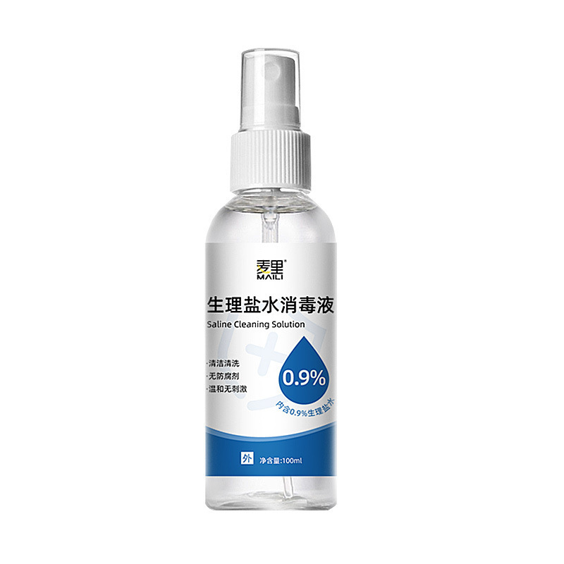 MaiLi 0.9% Physiological Saline Disinfectant Household Cleaning Solution 100ml/bottle MaiLi 0.9% Physiological Saline Disinfectant Household Cleaning Solution 100ml/bottle