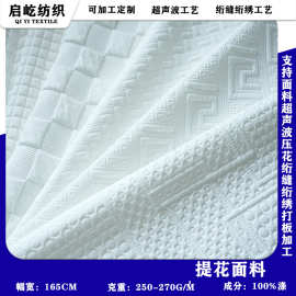 活动专属厂家直销针织提花布夹丝布提花弹力空气层服装面料批发