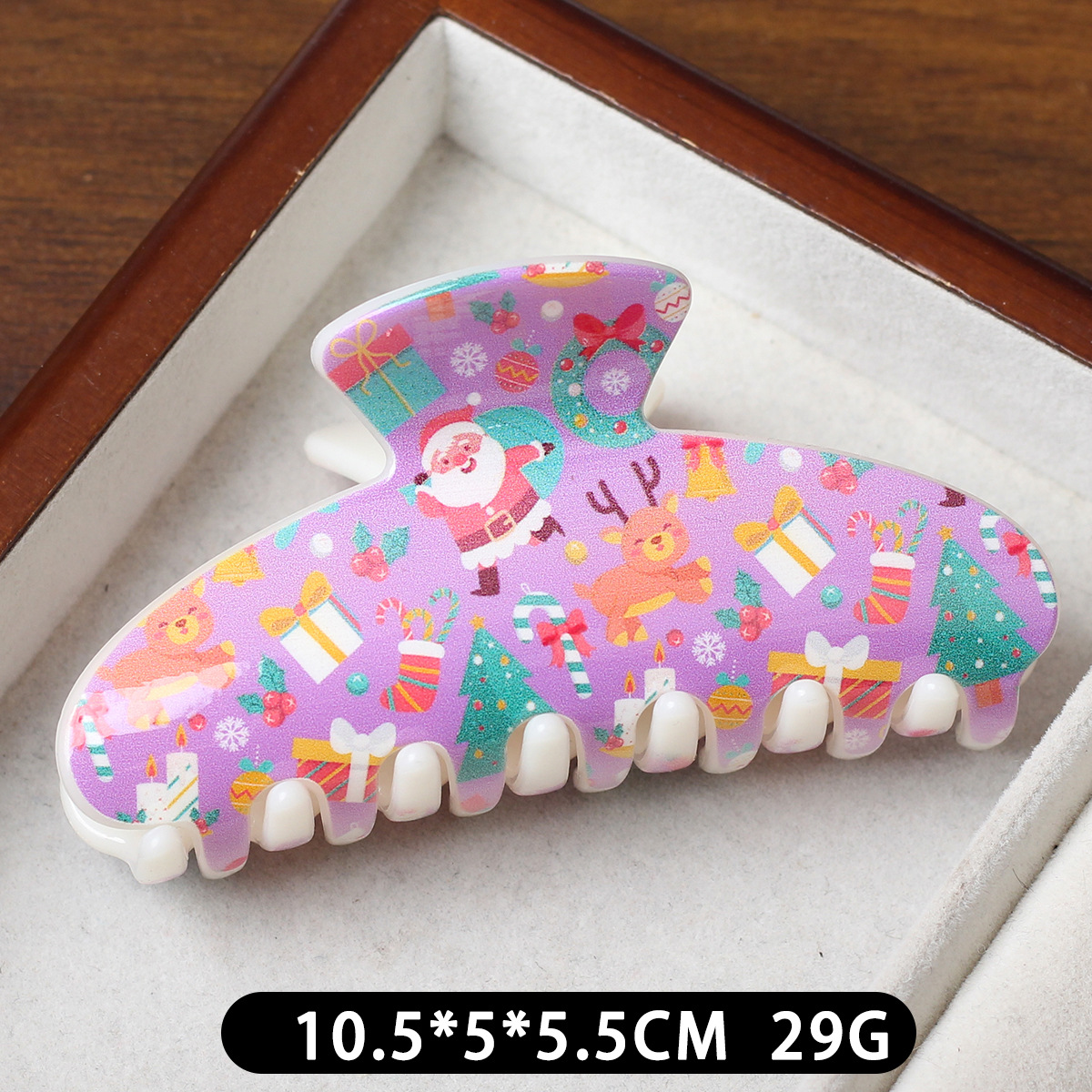 Dulce clip de plástico de Navidad grande 10.5cm clip de cabello para mujeres de alta calidad decoración de tarjeta de cabello detrás del cerebro clip de pescado