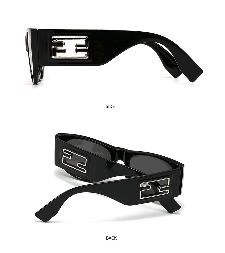 Cross-border foreign trade new modern retro generous frame metal accessories sunglasses INS wind street photography sunglasses 9217_voghion.com