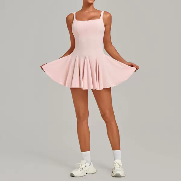 European and American high-elasticity floral tennis dress for outdoor sports, fitness, golf, and yoga 4126
