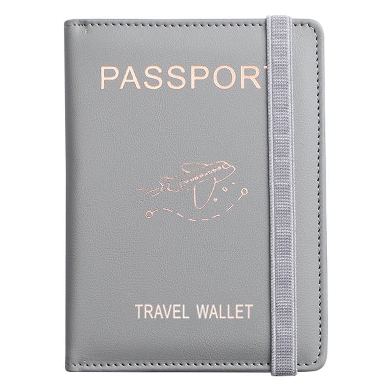 En stock Amazon pu cuero pasaporte paquete RFID Multi-tarjeta multi-función pasaporte Certificado conjunto pasaporte cubierta