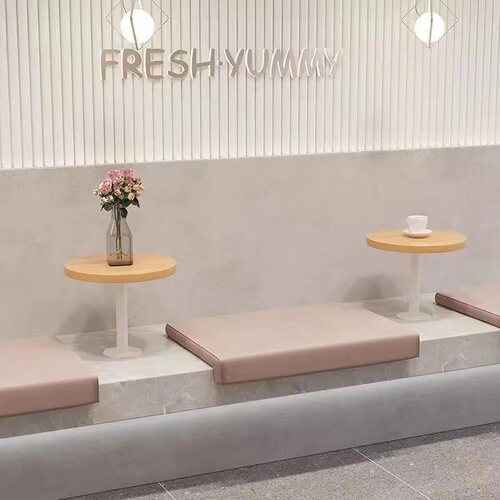 Batch modern milk tea shop cake shop coffee shop popular wall-mounted small round tables hanging on the wall booth seating