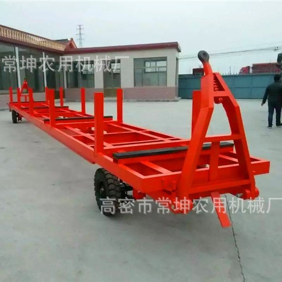 5吨管材运输车   双向转盘平板车  拖拉机牵引拖车