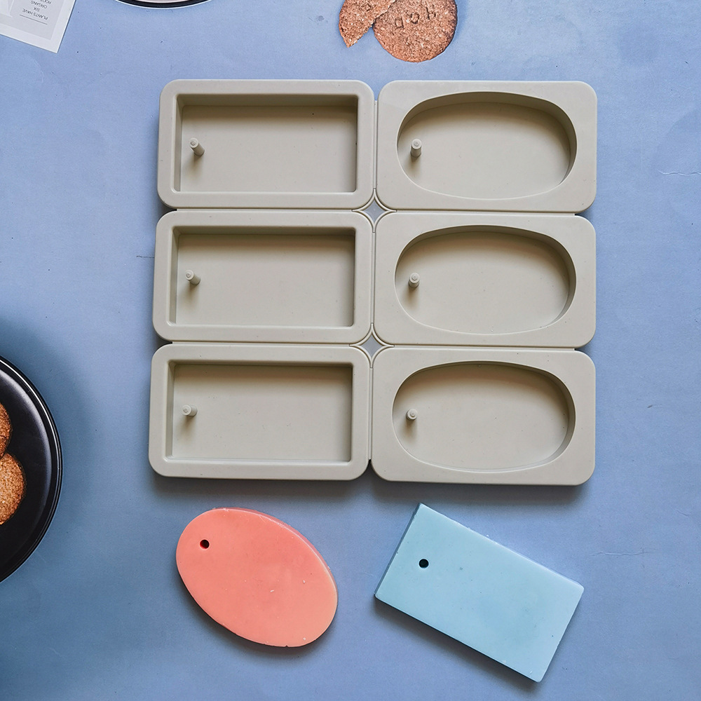 Aroma 3 cuadrado 3 elíptico 261 molde de jabón de silicona DIY aroma artesanía molde de jabón molde de pastel