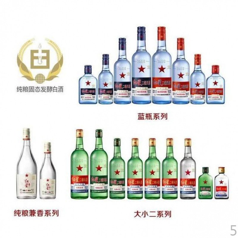 总厂北京红星二锅头56度500ml*6瓶绿瓶大二纯粮固态整箱白酒|undefined