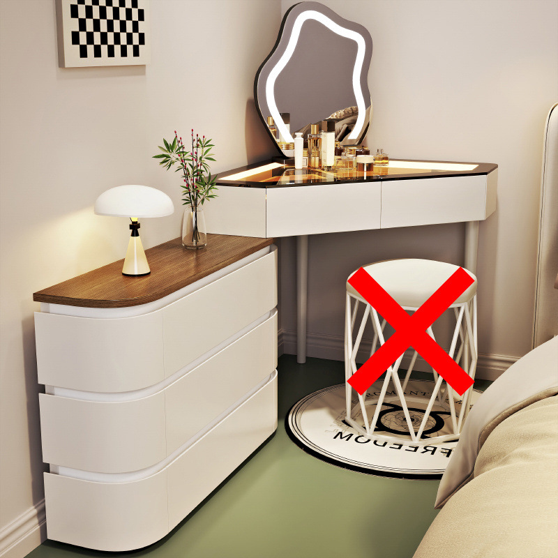 화이트 80cm 화장대 + 수납장 + 화장거울♜⚑