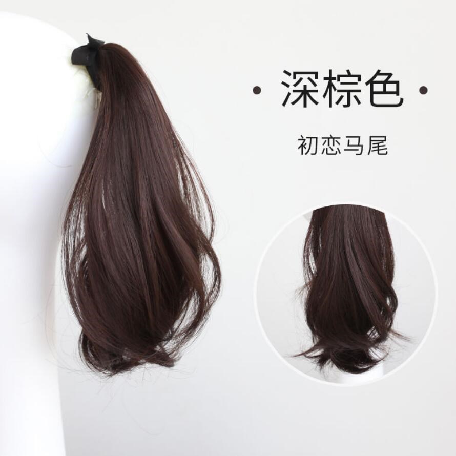 Clip de pelo artificial alta Cola de Caballo peluca hembra natural micro-volumen simulación luz Correa peluca Cola de Caballo trenza al por mayor
