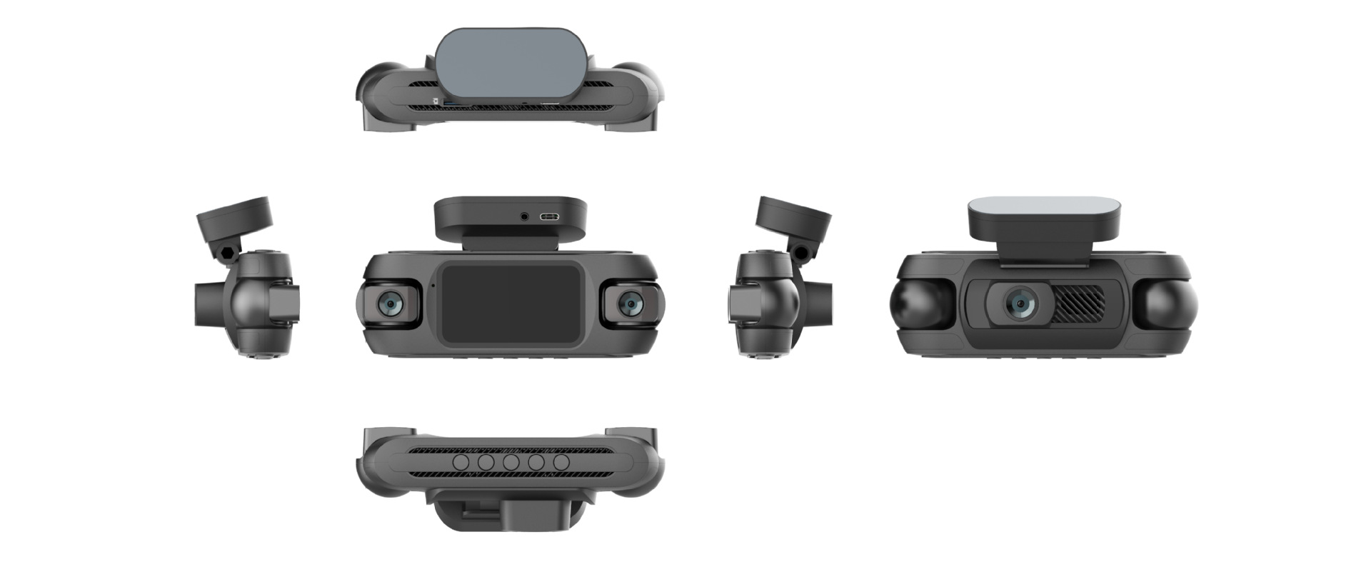 3inch Four-channel dashcam A6709, exclusively for cross-border sales, ultra-high-definition, built-in GPS, infrared, WIFI, ultra-clear, best-selling model