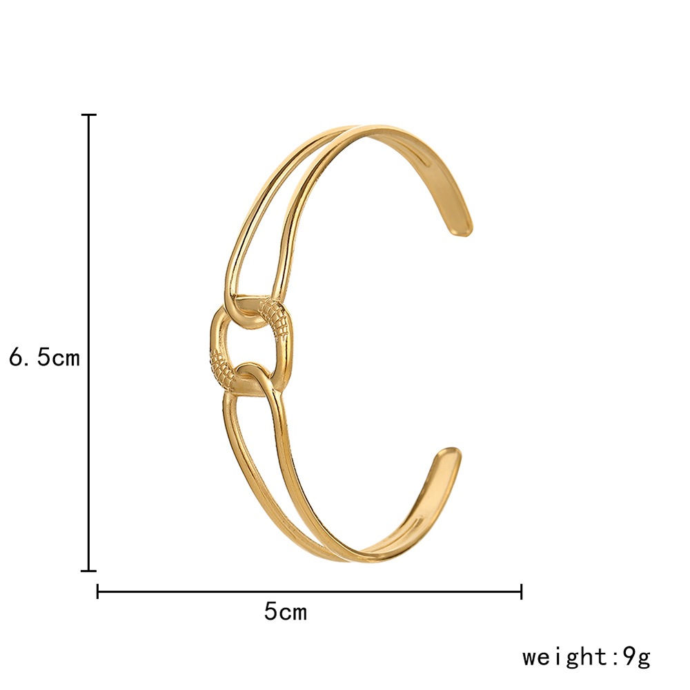 12g Weight Bangle Classification 1 Piece Quantity Daily Occasion Stainless Steel Material Geometric, Eye Pattern Unisex Gender Plating Design Simple Style Style Geometric Eye Stainless Steel Simple Style Bangle 79