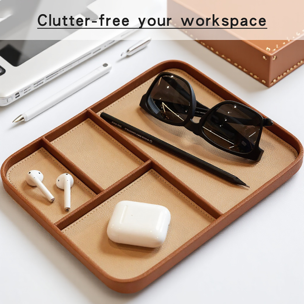 Amazon's Same Desktop Storage Tray, Fashionable Color Matching Bedside Tray, Jewelry and Mobile Phone Storage Basket