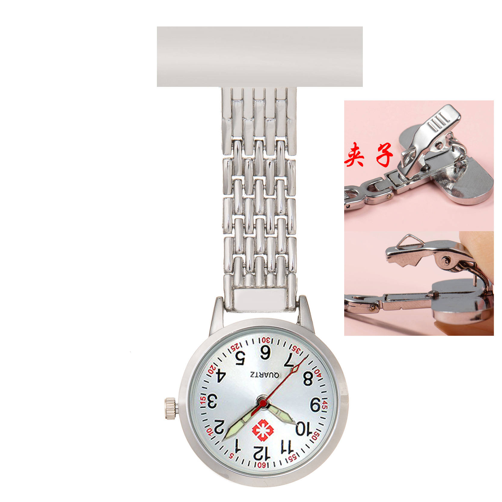 Medical Pocket Watch Female Nurse Watch Luminous Hanging Watch Chest Watch Fashion Retro Female Doctor Watch Exam Watch Hospital Hanging Watch