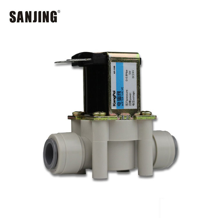 24V3 válvula de solenoide de entrada de conexión rápida 9,5 MM enchufe rápido purificador de agua RO purificador de agua accesorios