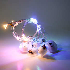 LED电子灯蜡烛灯座DIY小灯泡手工装饰发光纽扣电池灯珠开关小彩灯