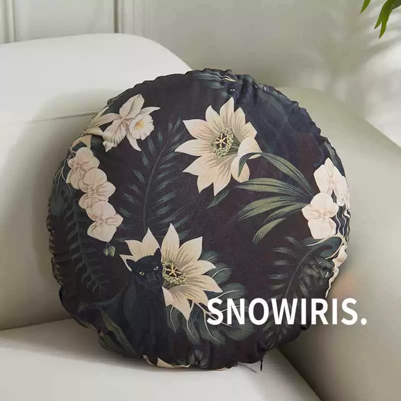 Pillow, retro sofa for bed, American style, leopard