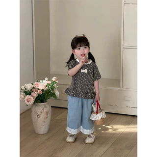 女童短袖儿童夏季新款韩版碎花T恤女宝宝1-3岁夏款婴幼儿圆领短袖